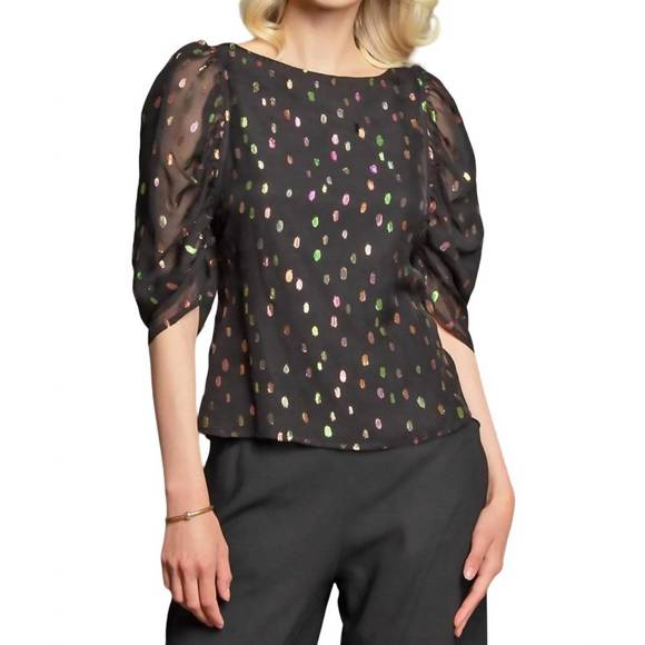 NEW EVA FRANCO juliette top in tosca dot - Picture 1 of 3